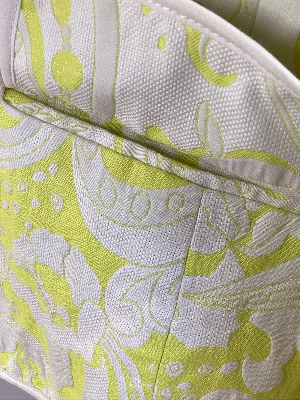 J. Crew Lime Paisley Jacquard Blazer linen blend